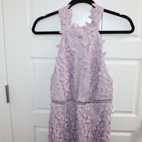 Bardot Lilac Textured Midi Dress - Picture 2 of 8